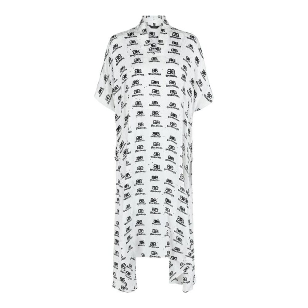 Balenciaga Hand Drawn BB Icon Oversized Dress Multi Womens